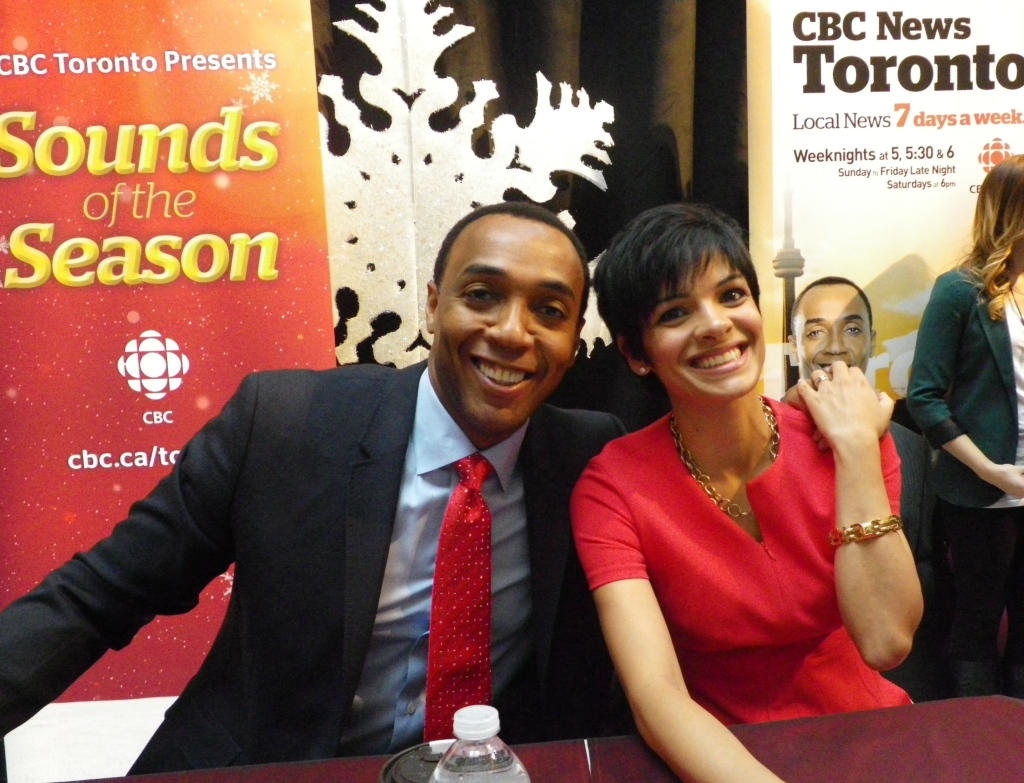 Dwight Drummond and Anne Marie M. from the CBC TV news